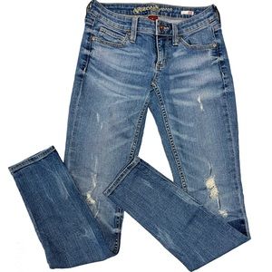 Arizona Ripped Mid Rise Jeans Size 0
